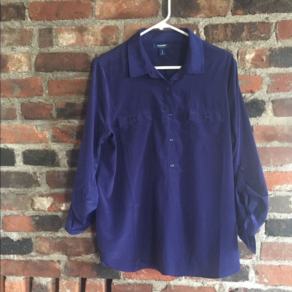 Navy Blue button up shirt